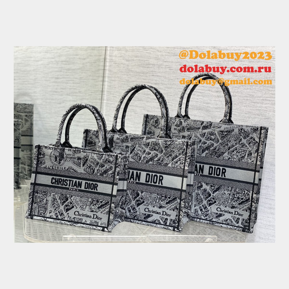 AAA Quality Replica Christian Dior CD Book Tote Bag For Sale
