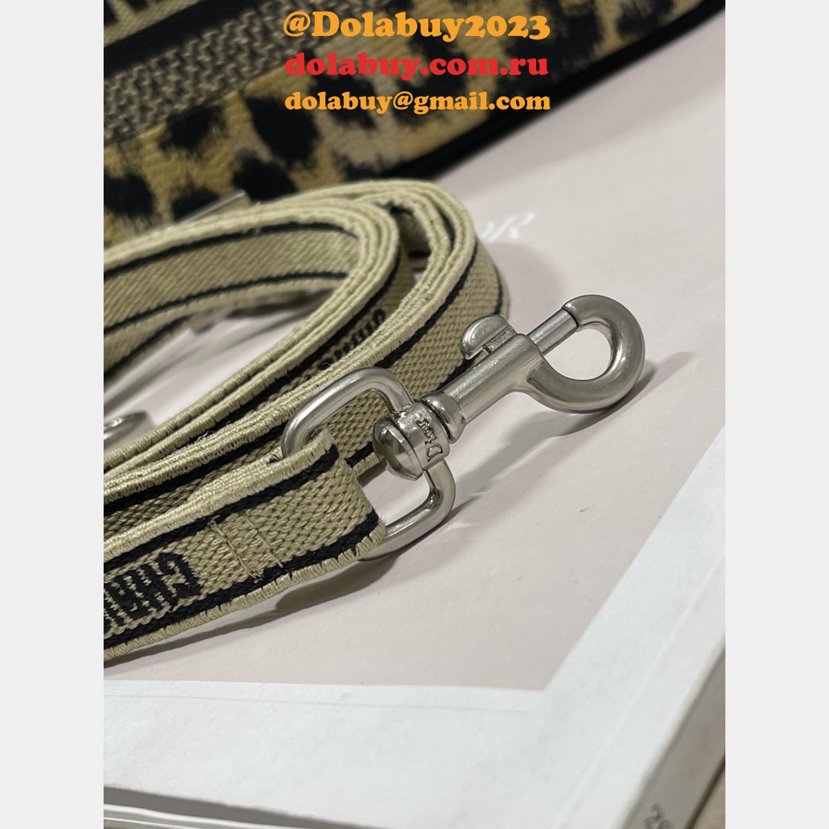 Christian Dior Perfect Replica Travel Crossbody Leopard Print Cosmetic Bag