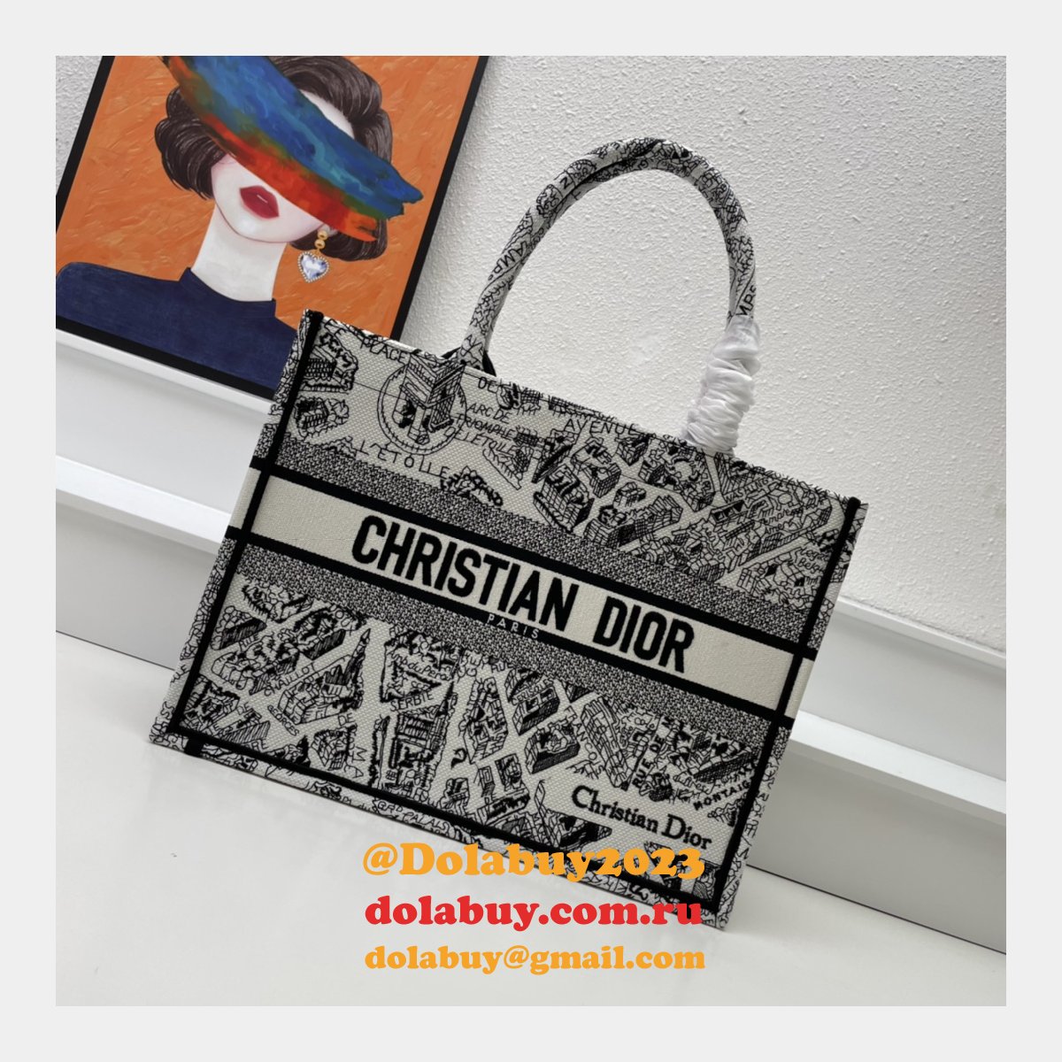 High Quality DIOR BOOK TOTE CHEAP REPLICA BAG