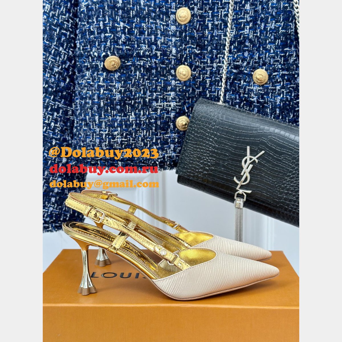 Top Quality Louis Vuitton Blossom Slingback Pumps Perfect