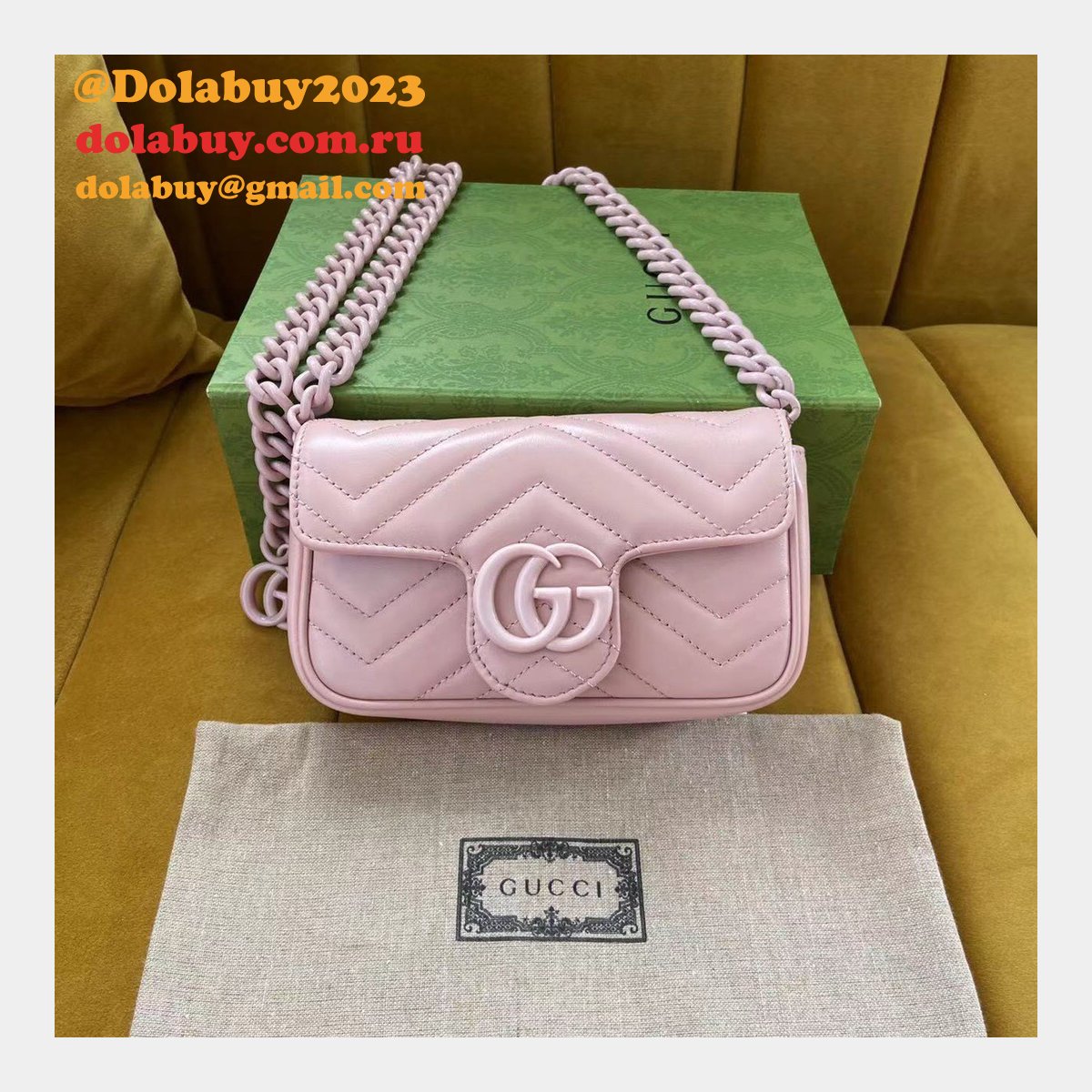 knockoff G*u*i gg marmont matelassé leather super 699757 bag