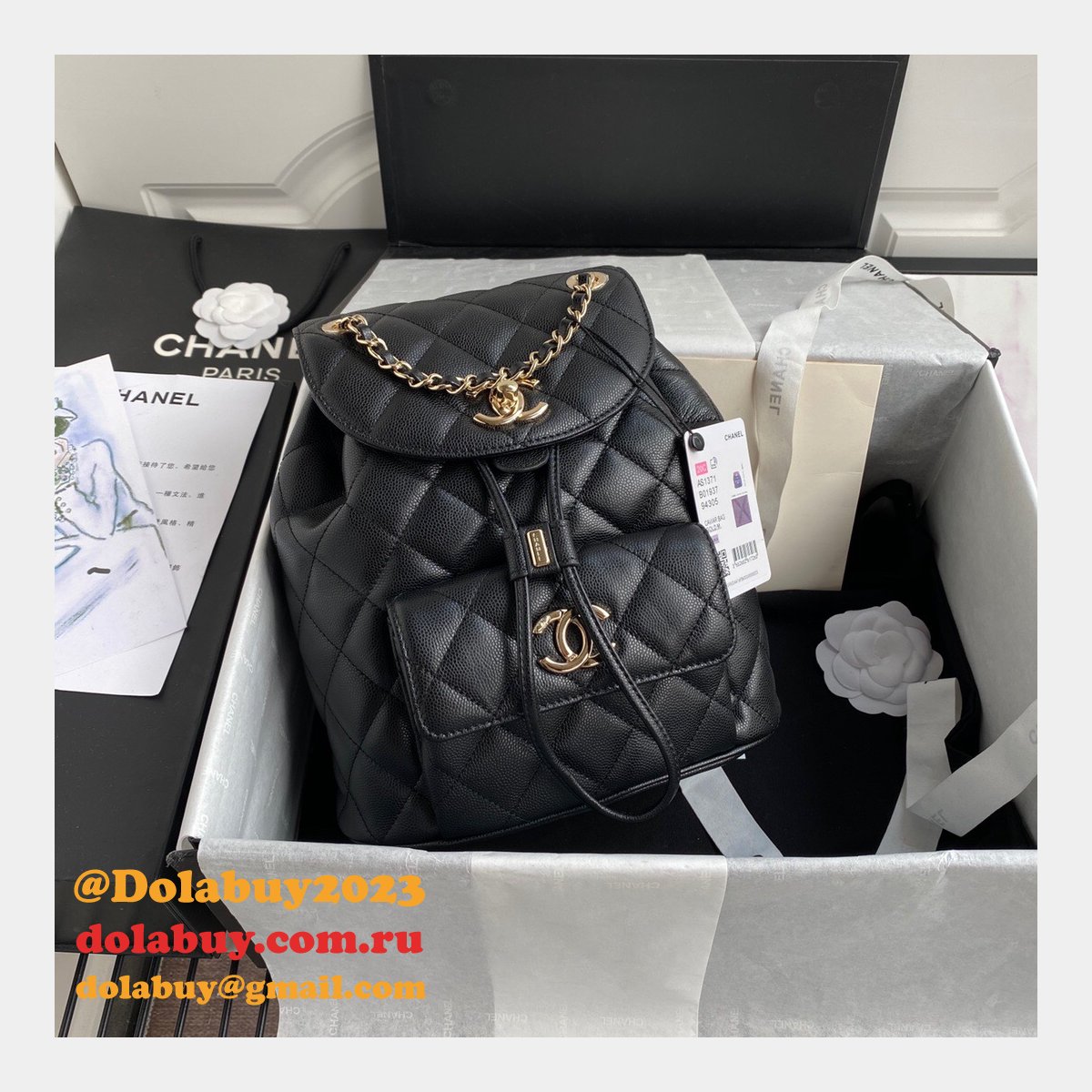 Best AS1371 White/Black High Quality Backpack Bag 21.5