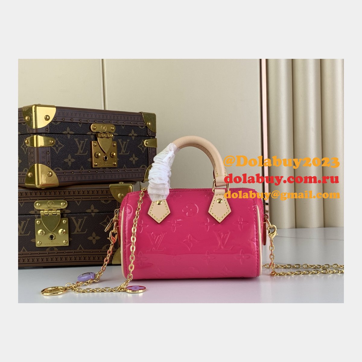 Nano Speedy M83273/M83000 Vernis Patent Louis Vuitton Replica Bag
