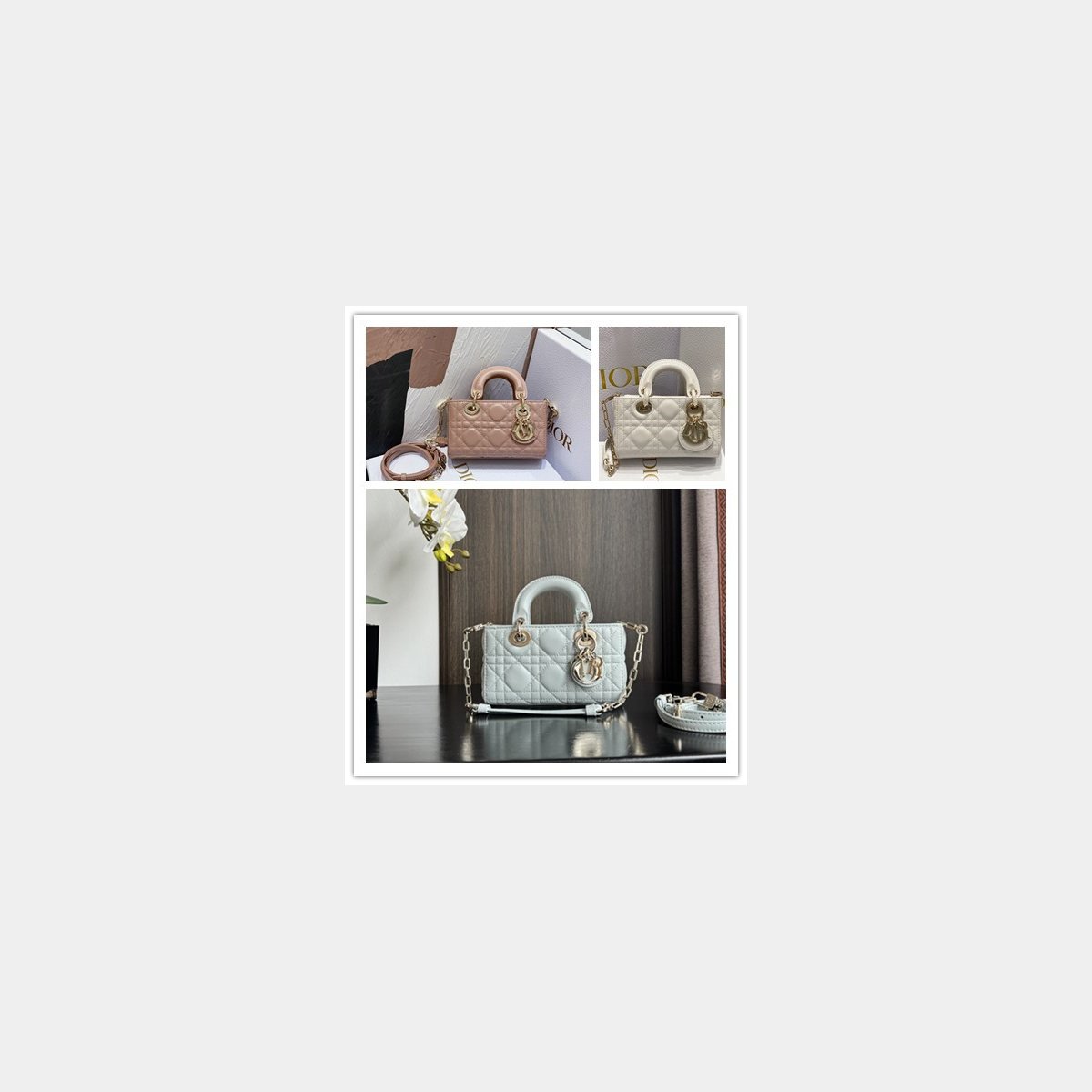 Designer Replica Dior D-joy 16CM Pink Bags For Sale