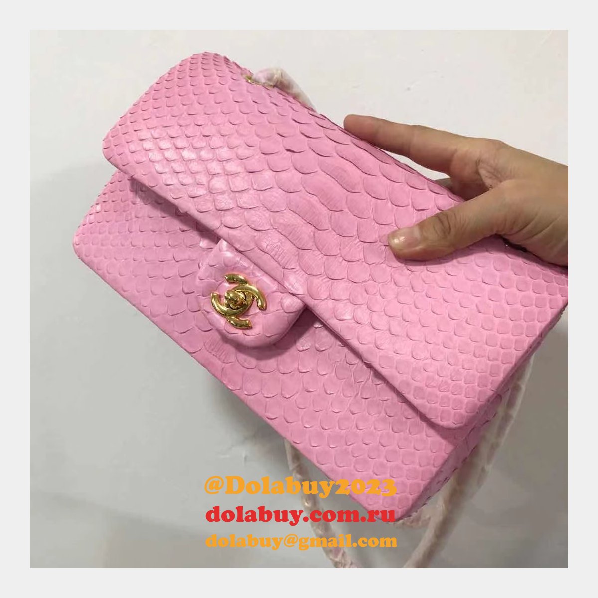 AAA+ Perfect CC flap handbag snake skin 25.5cm