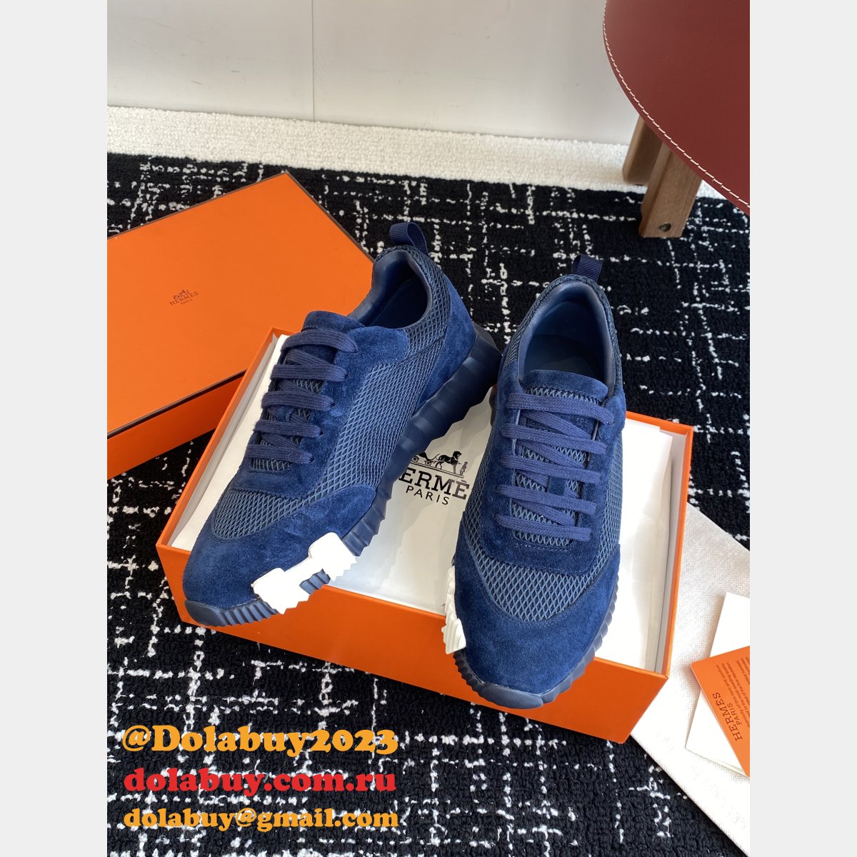 Top Designer Hermes Bouncing Sneaker