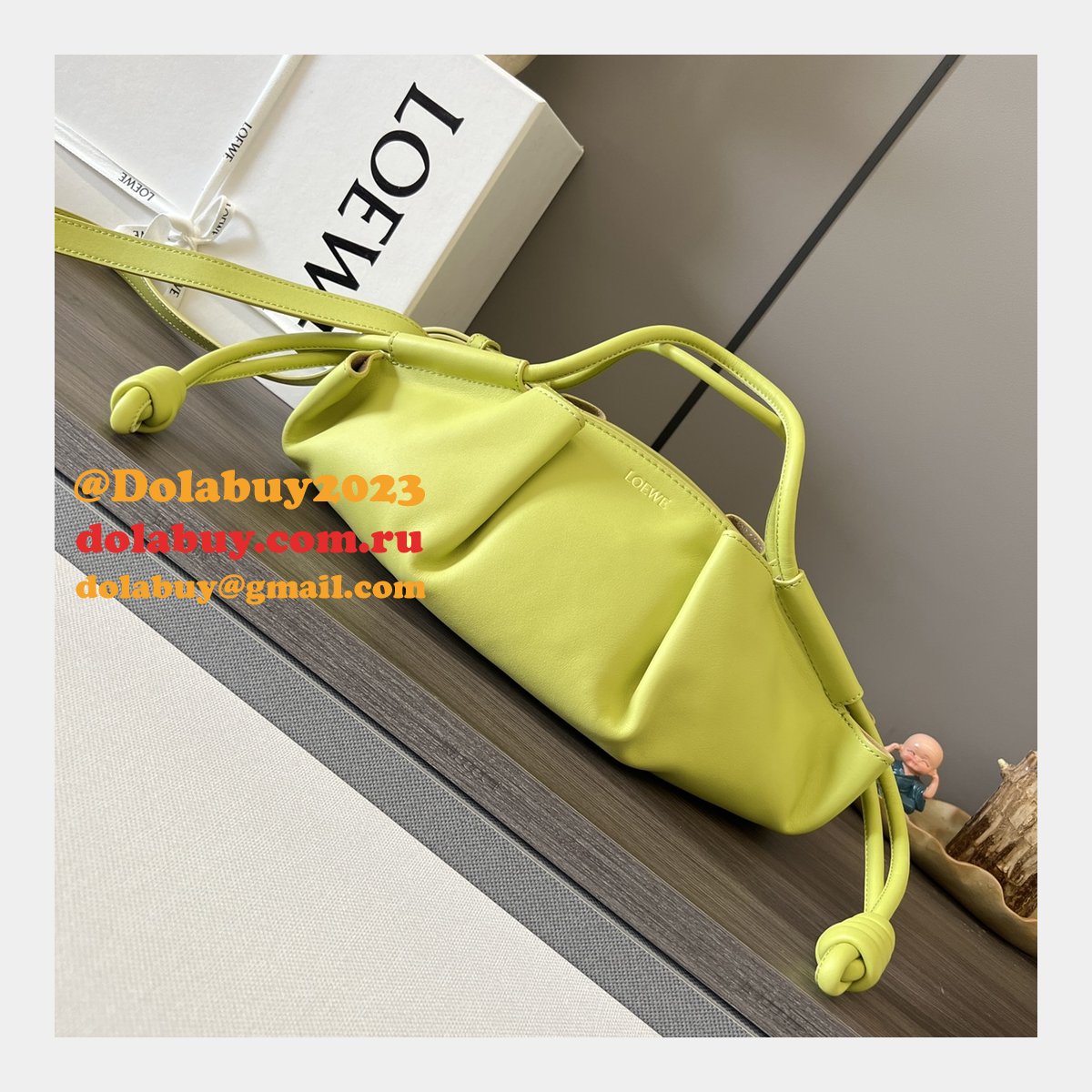 Top Quality Paseo Dumpling Buns small Nappa leather BAG