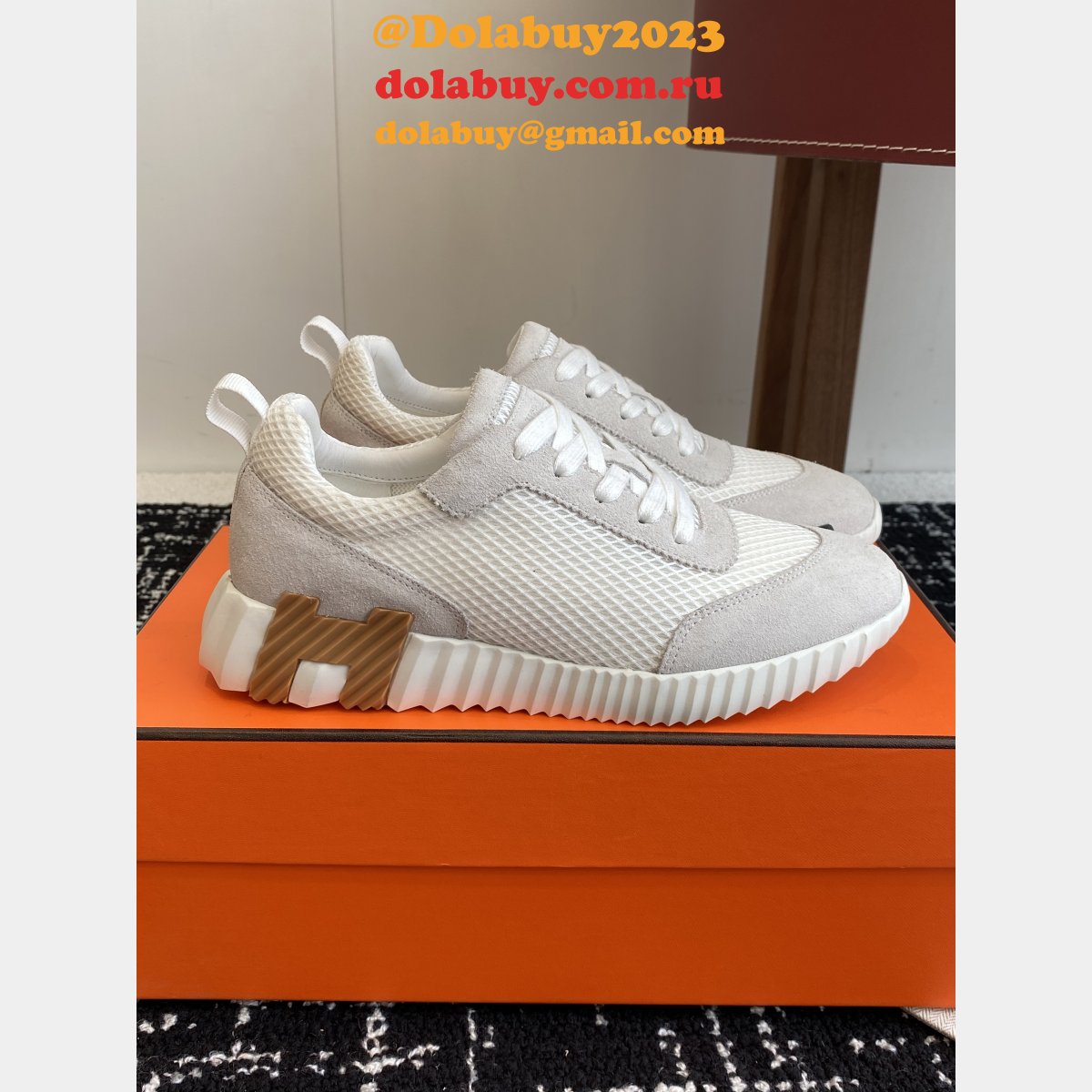 Top Designer Hermes Bouncing Sneaker