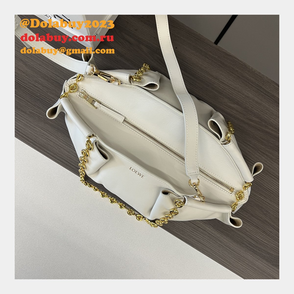 Luxury loewe Paseo small Nappa leather women bag