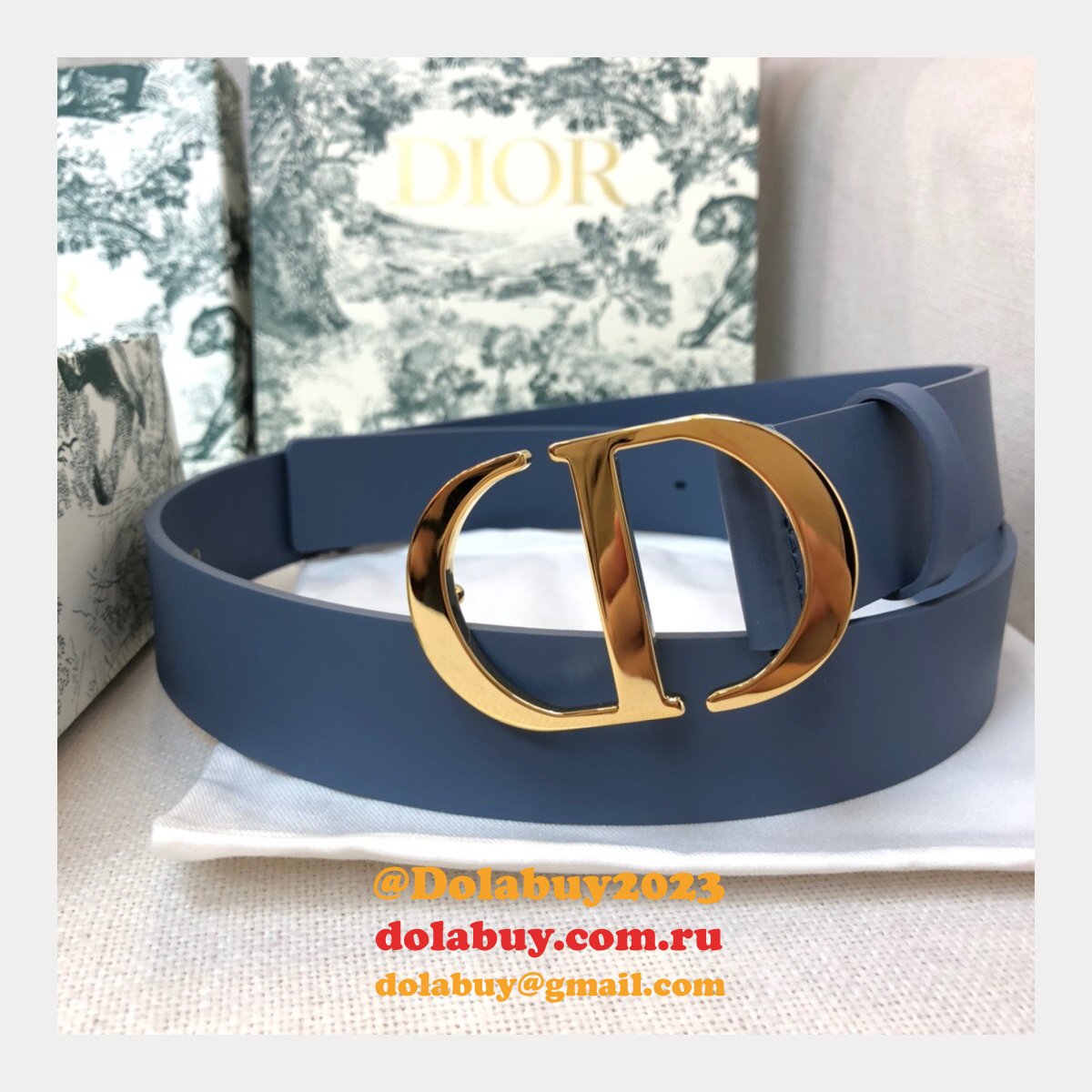 UK Top Quality Christian Dior 3.5CM Multi-color Belts