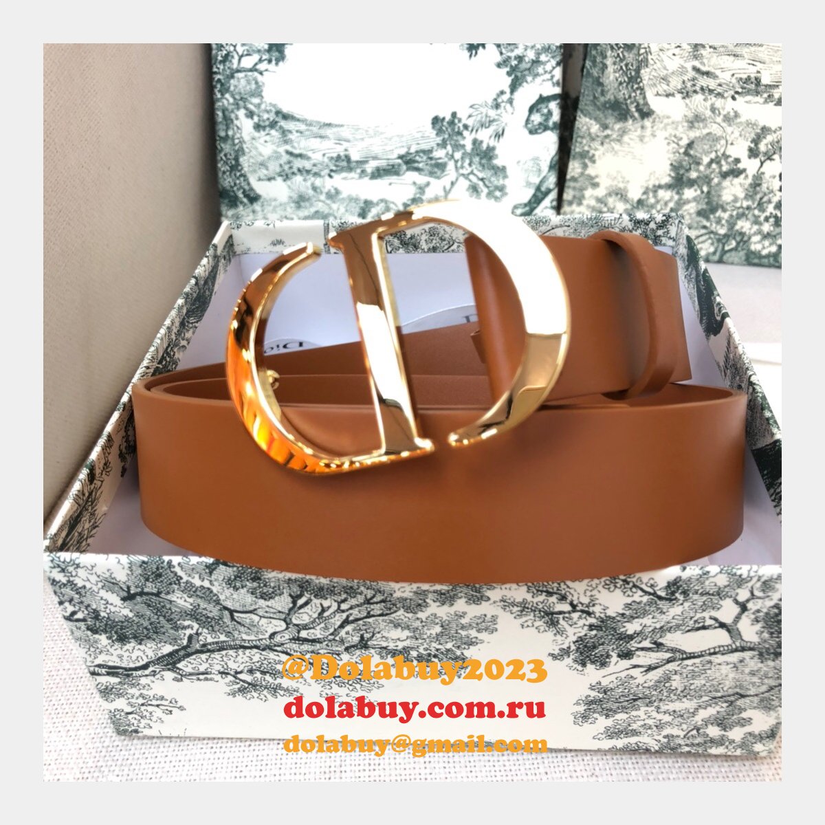 UK Top Quality Christian Dior 3.5CM Multi-color Belts