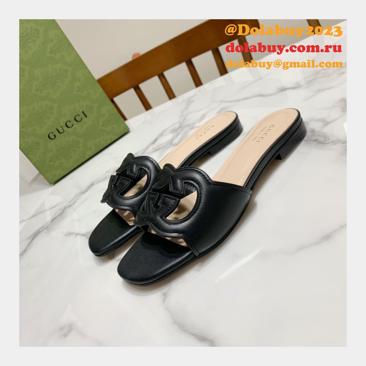 replica G*u*i designer shoes outlet flat slippers sale