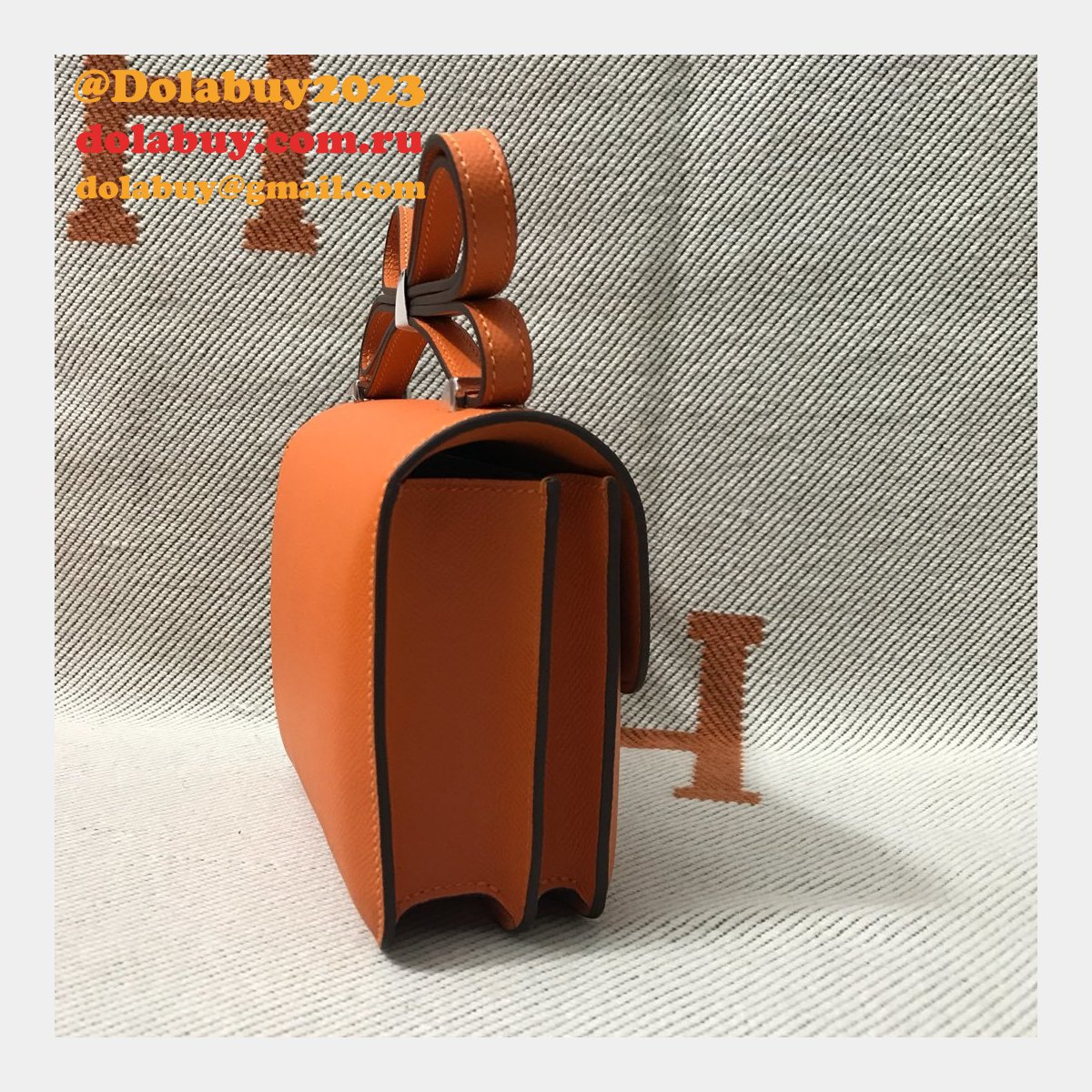 Hermes Constance Bag 18cm Epsom Leather Orange