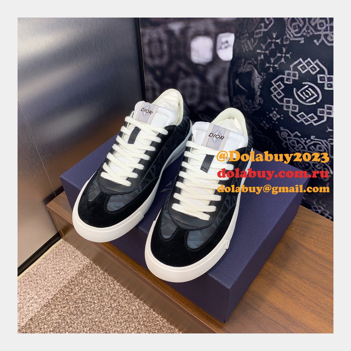 Perfect Dior Top Quality Sneakers Runway Mens Copy Shoes