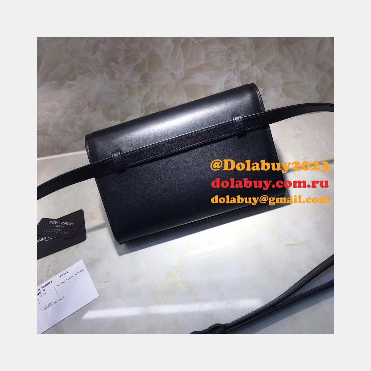 Replicas YSL Saint Laurent Waist Pack Fanny Pack Black Belt Bag