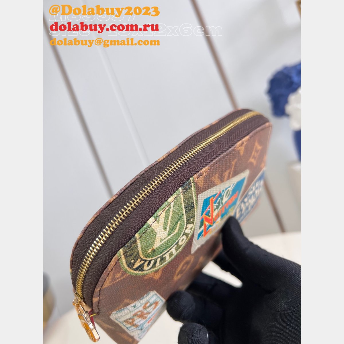 Toilet Cosmetic zippy Wallet Passport Cover Lisa Wall Pouch LV Bag