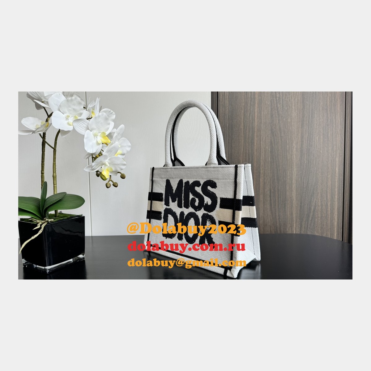 Top Quality Miss Dior Inspired Allover Book Tote