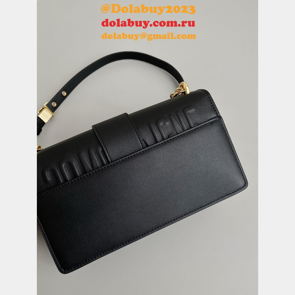 Replica Dior Black/White Montaigne High Quality 9207 Bag 21.5CM