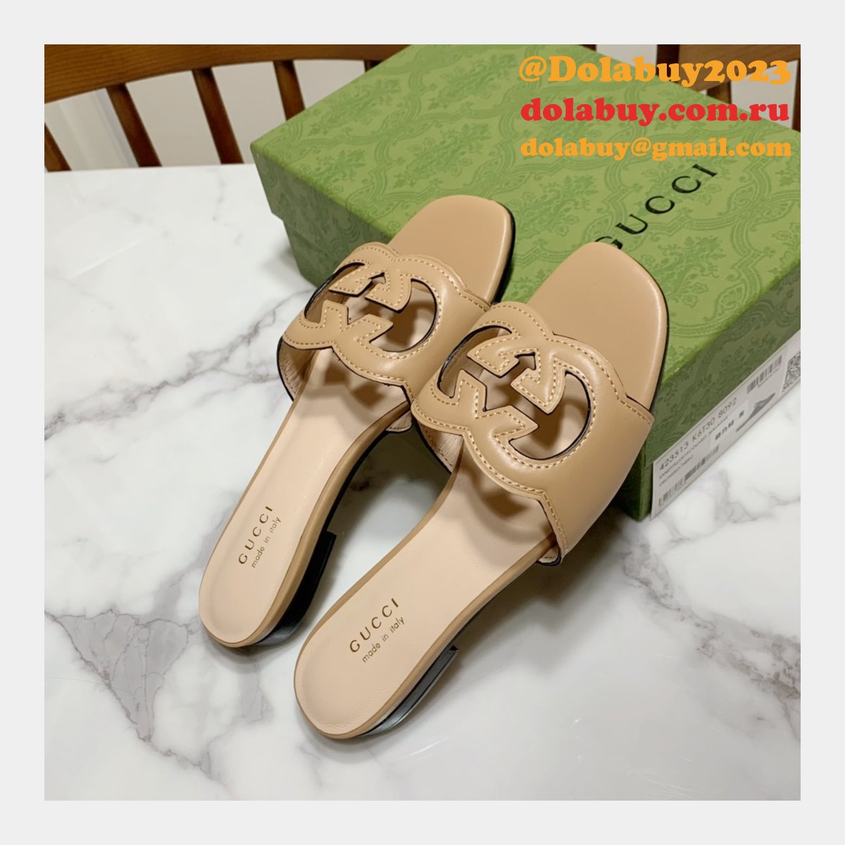 replica G*u*i designer shoes outlet flat slippers sale