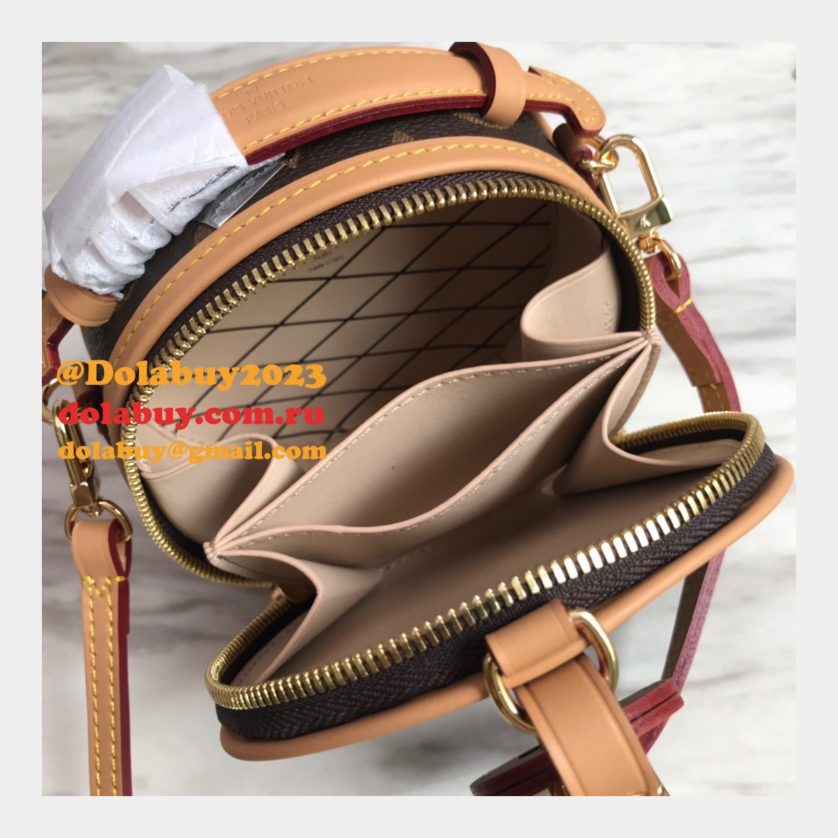 Louis Vuitton AAA+ Mini Boite Chapeau Monogram M44699 Brown MINI