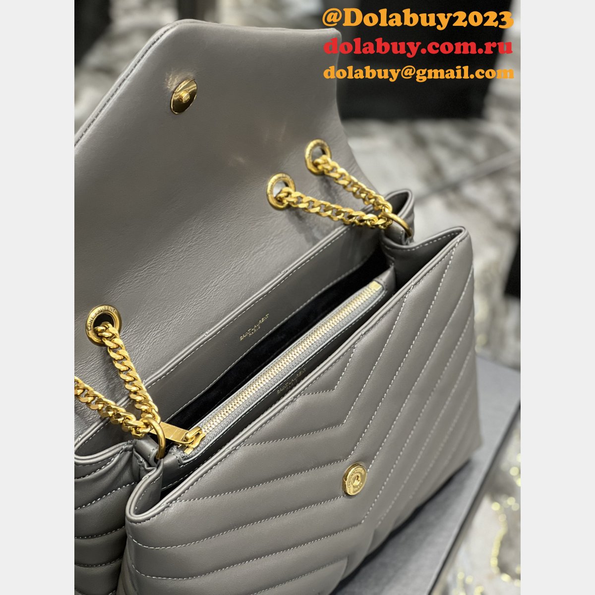 Designer Perfect YSL LOULOU 487216 HANDBAG 32CM