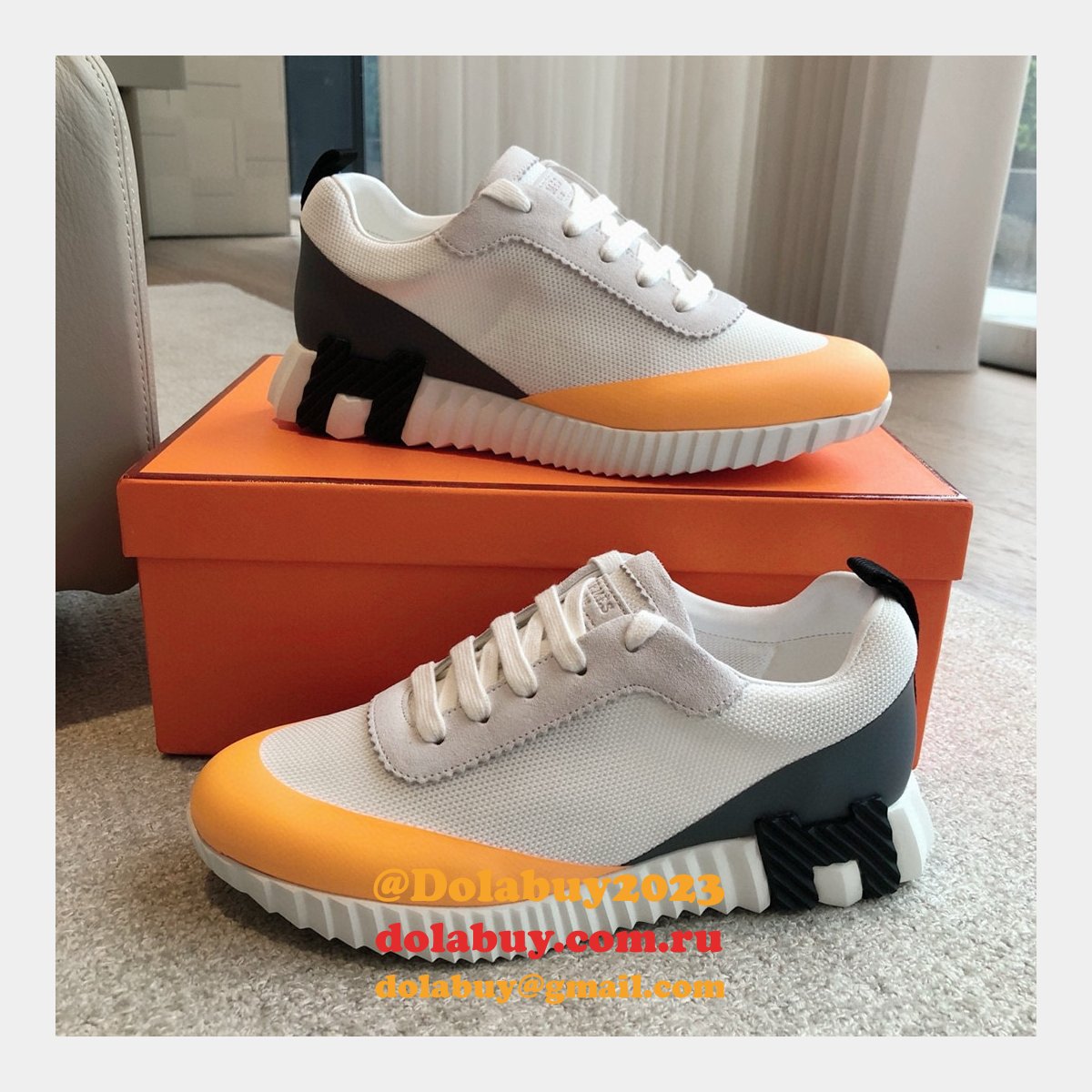 Wholesale HERMES MEN BOUNCING SNEAKER