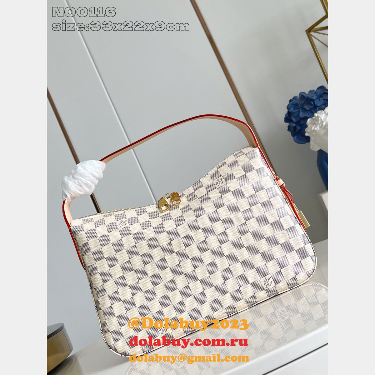 Louis Vuitton Slouchy PM/MM Damier Azur N00126 & N00116 Knockoff Bags