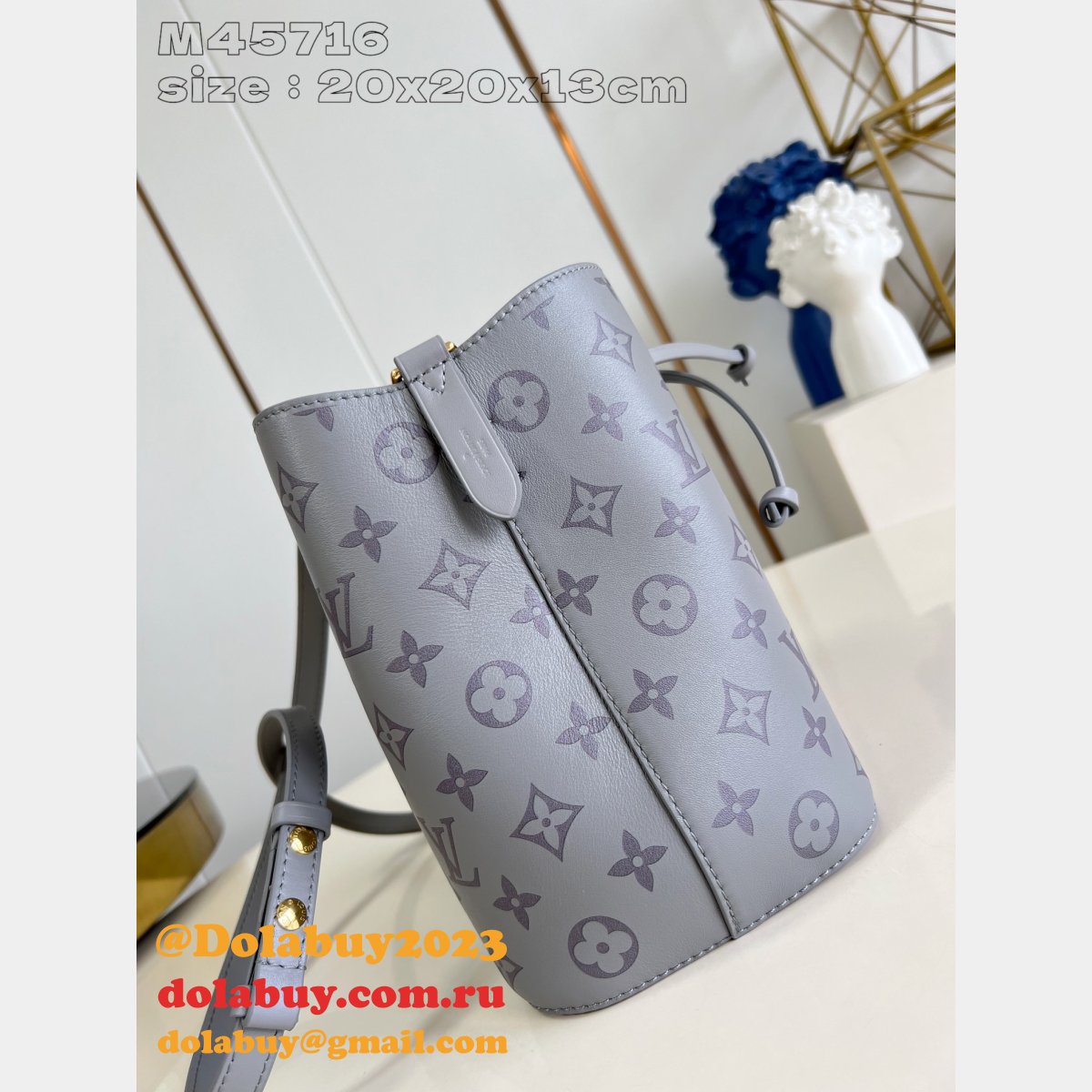 Louis Vuitton 1:1 Mirror NeoNoe M45716 Grey Replica Bag