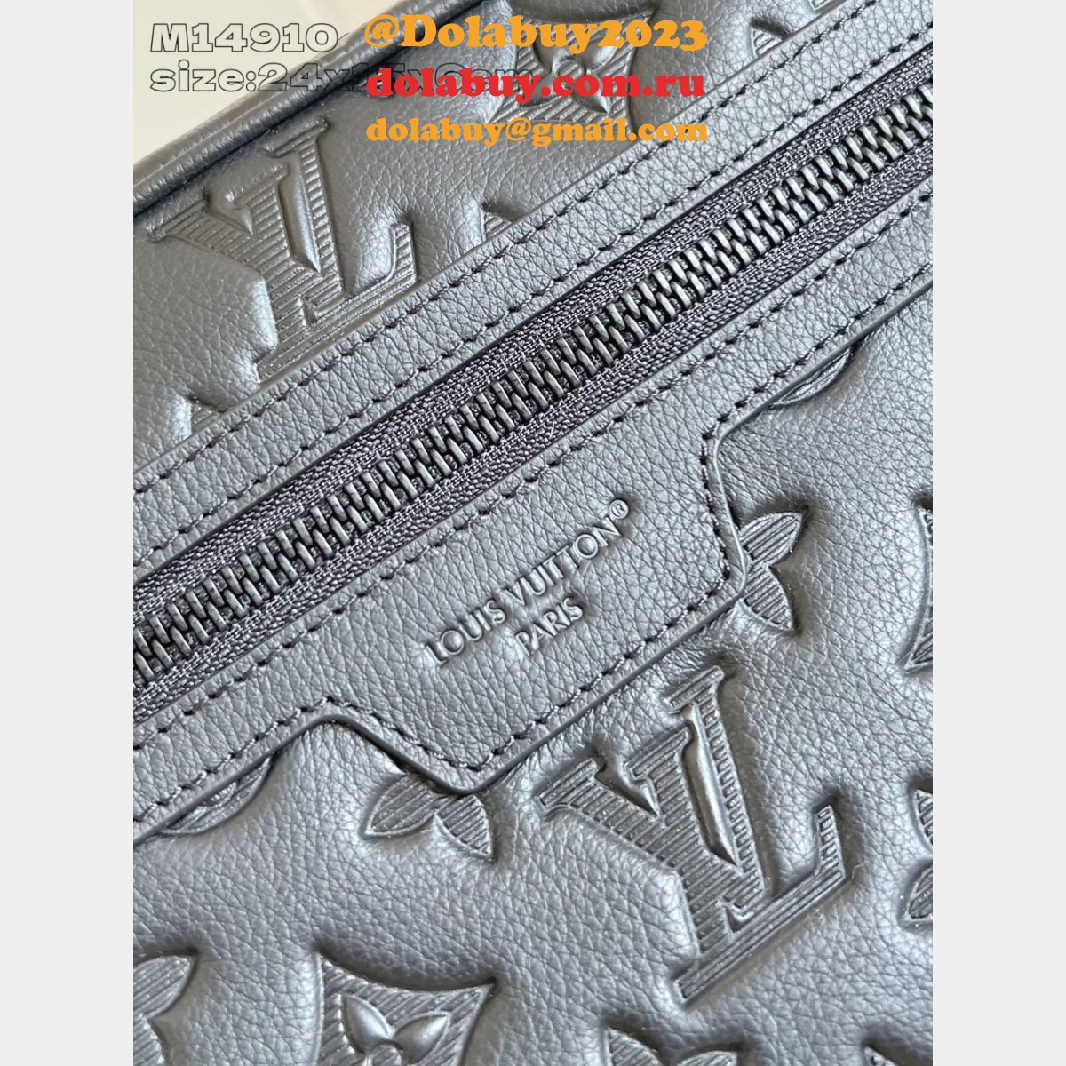 Louis Vuitton Pochette Kasai Pouch M14910 Luxury Monogram Shadow Black