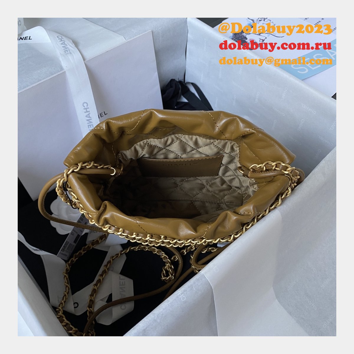 Luxury FASHION AS3980 CALFSKIN CC BAG 20CM