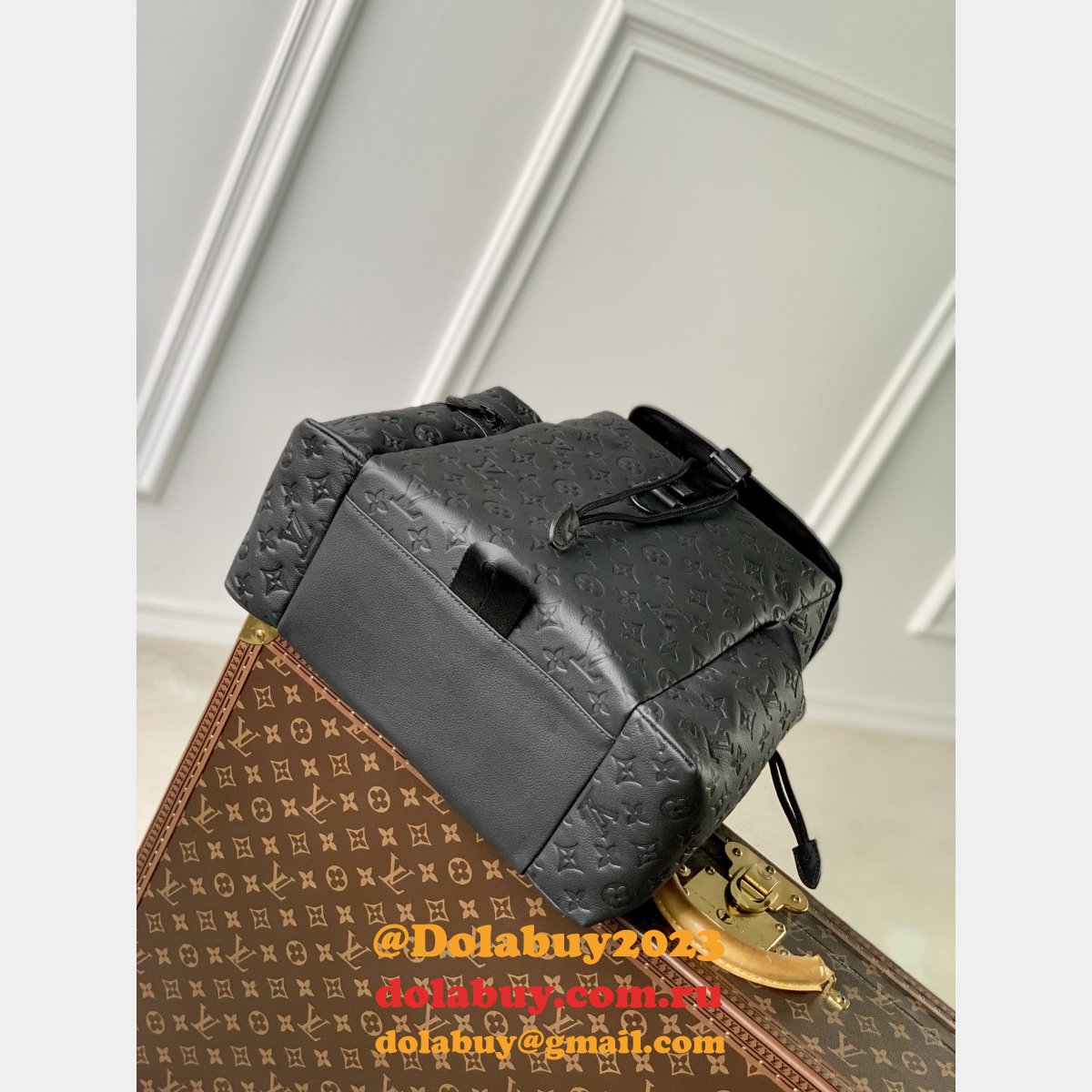 Trekking Backpack Monogram Shadow Fake Louis Vuitton M43680 Bag