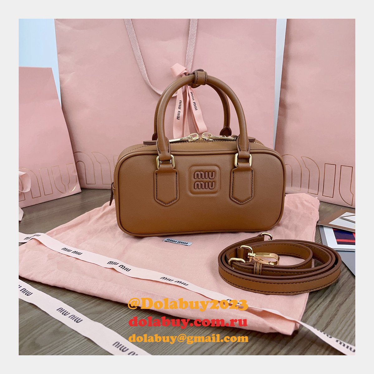 Wholesale Miu Miu Arcadie Leather Bag 5BB142