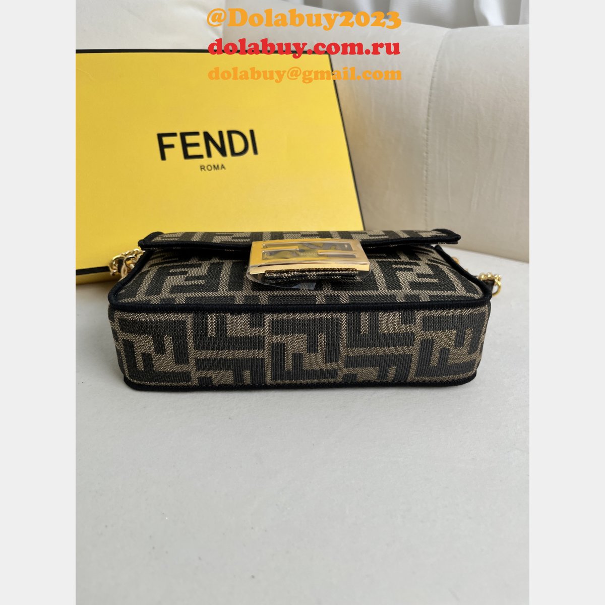 best F**di iconic baguette ff logo luxury handbag