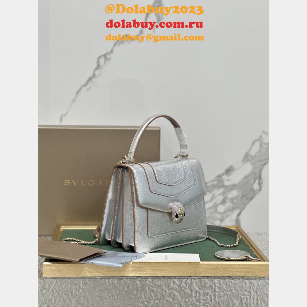 Best Luxury BVLGARI Serpenti Forever wrist accordion bag