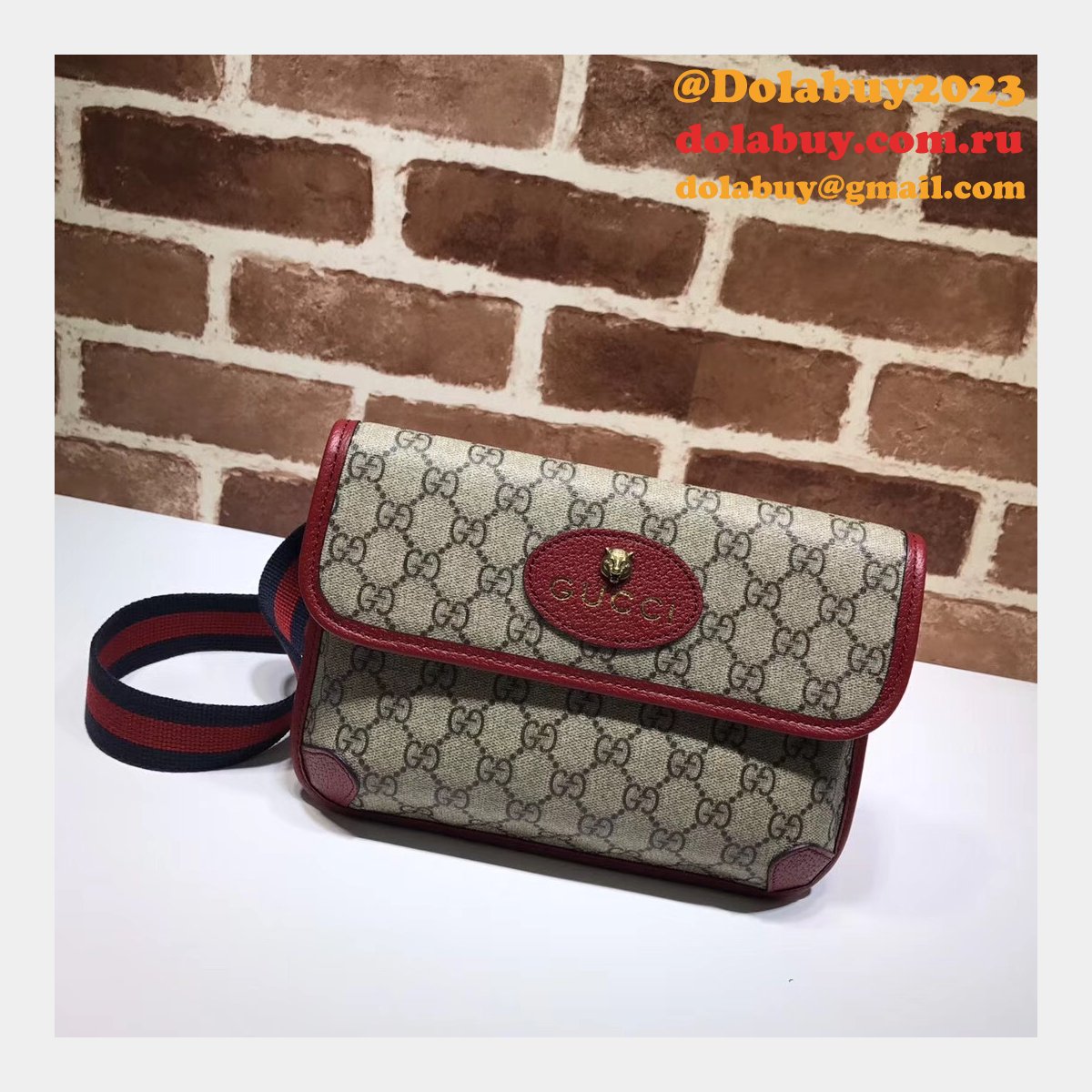 designer G*u*i neo vintage gg supreme belt replica 493930 bag