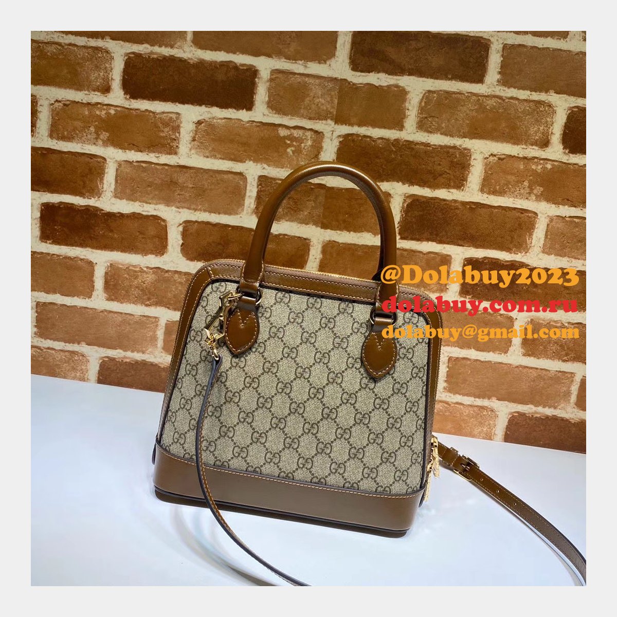 designer G*u*i replica 1955 horsebit small top handle 621220 bag