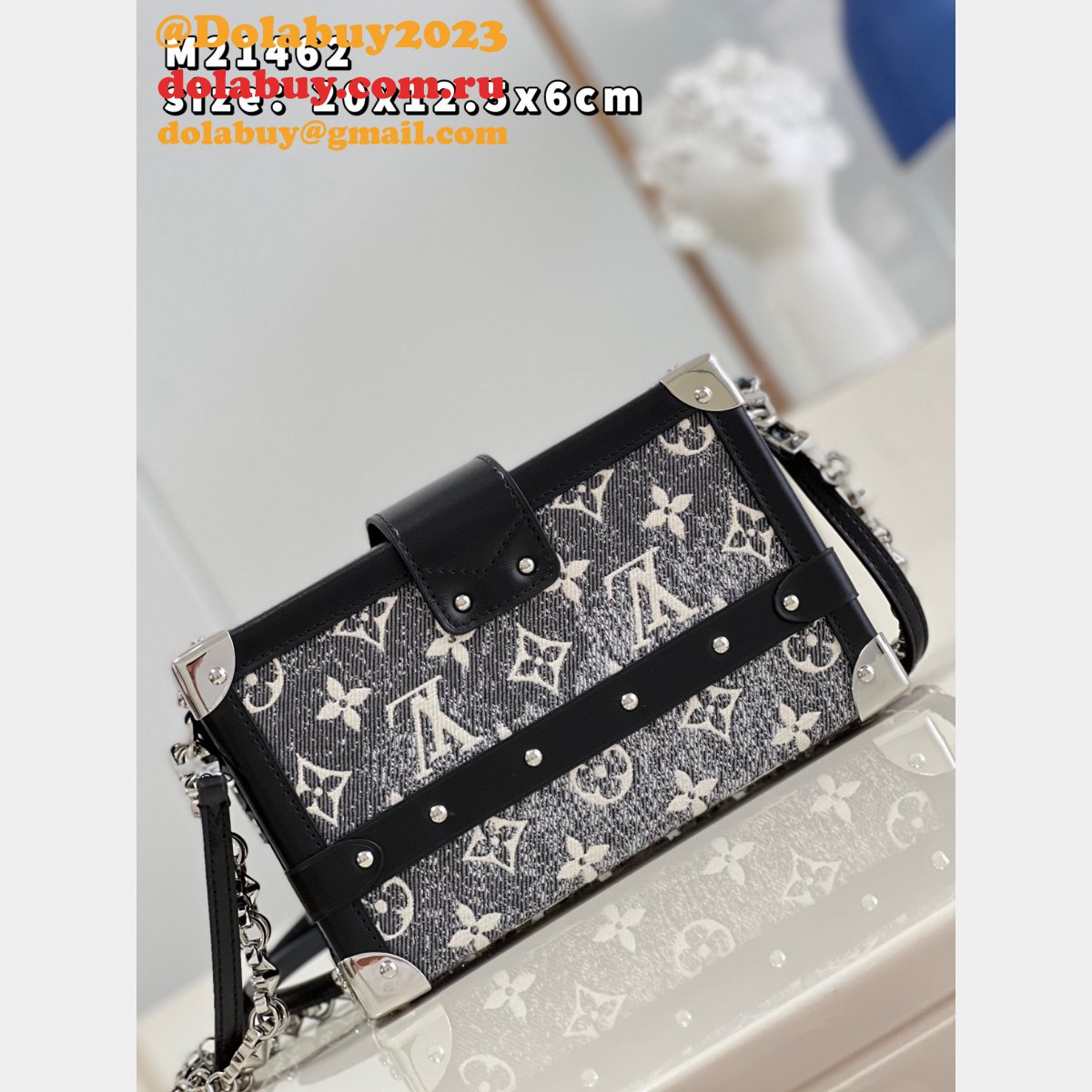 Replica Louis Vuitton M21462 Petite Malle Autres Toiles Monogram Bag