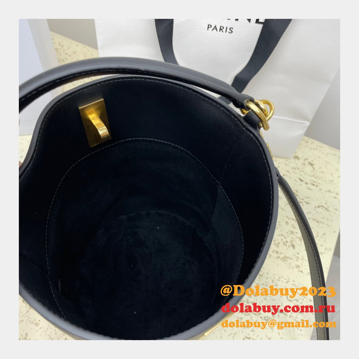 UK Celine Perfect Fake Quality Teen Bucket Triomphe Bag