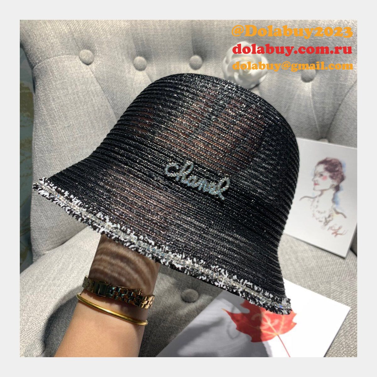 Wholesale CC High Quality Organza Fisherman hat