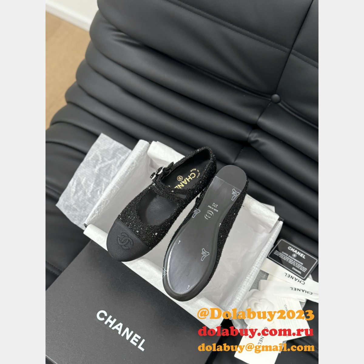 Luxury Chane flat ballet shoes for women