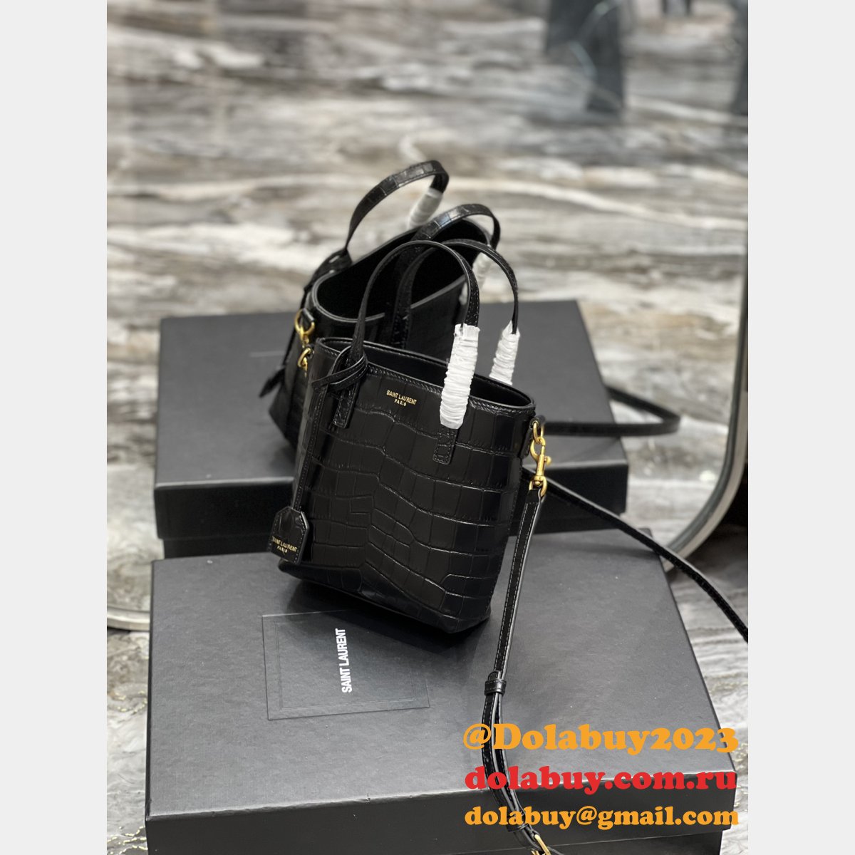 Saint Laurent Luxury Copy 712367 Mini Toy Shopping Tote Bag