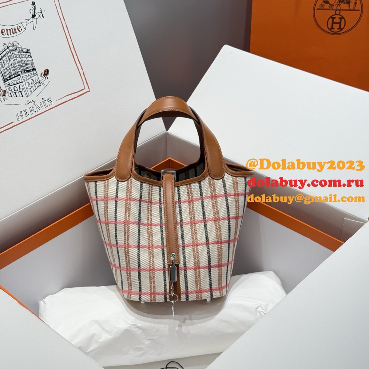 Designer Hermes Replica Picontin Lock 18CM Tote Bag