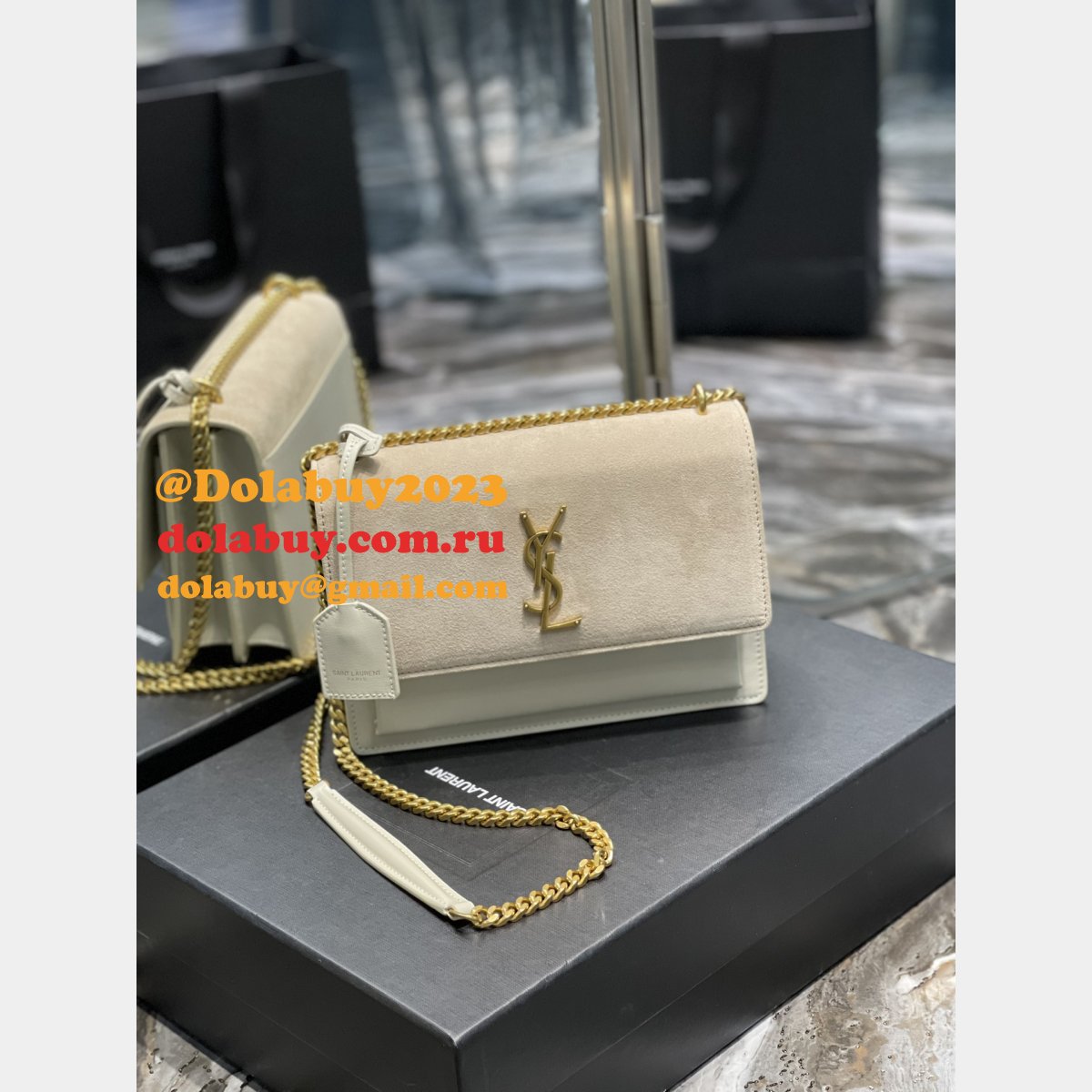 Saint Laurent Perfect ReplicaSunset chain bag 422906 smooth leather