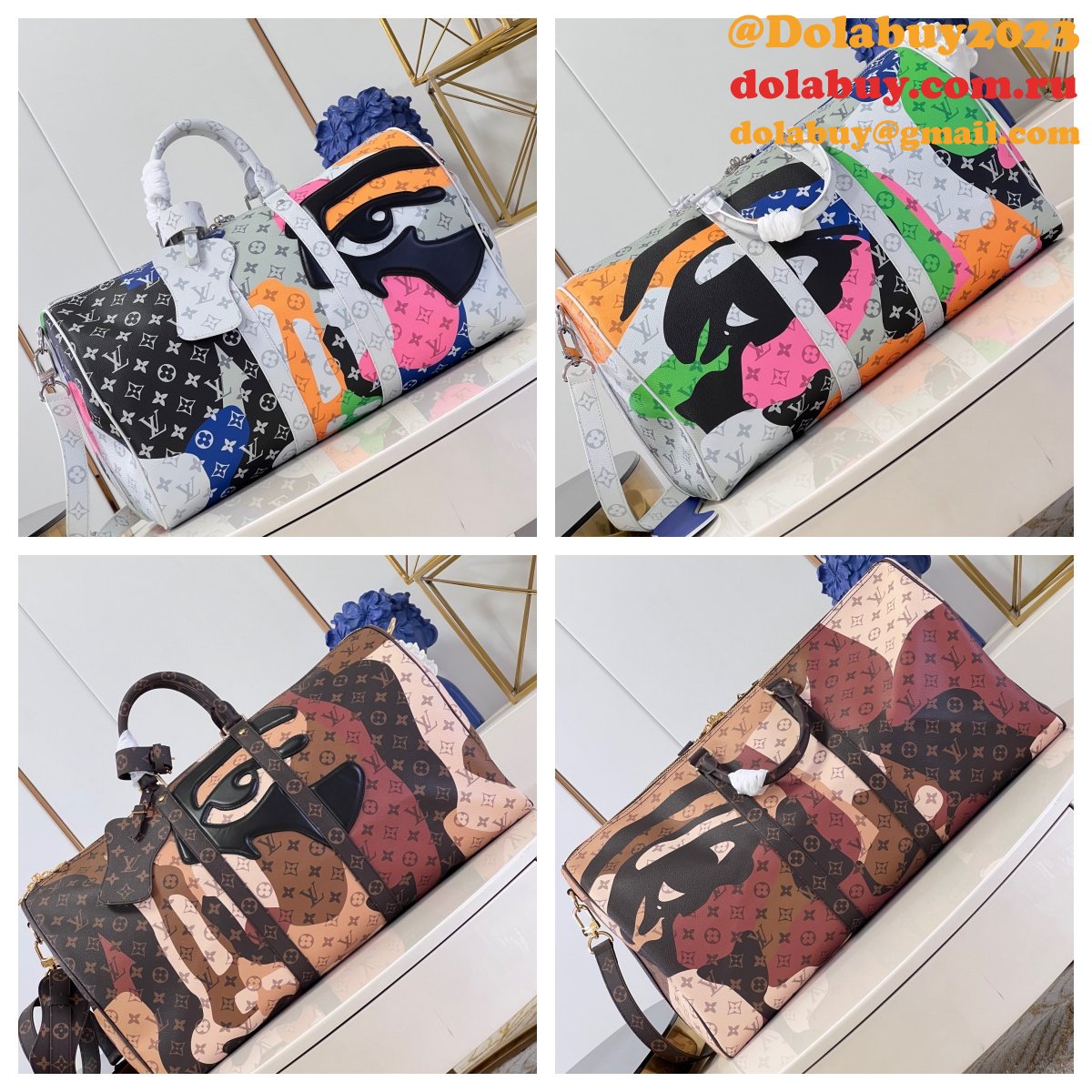Perfect Keepall Bandoulière 45 M46677/M23160 Travel LV Replica Bag