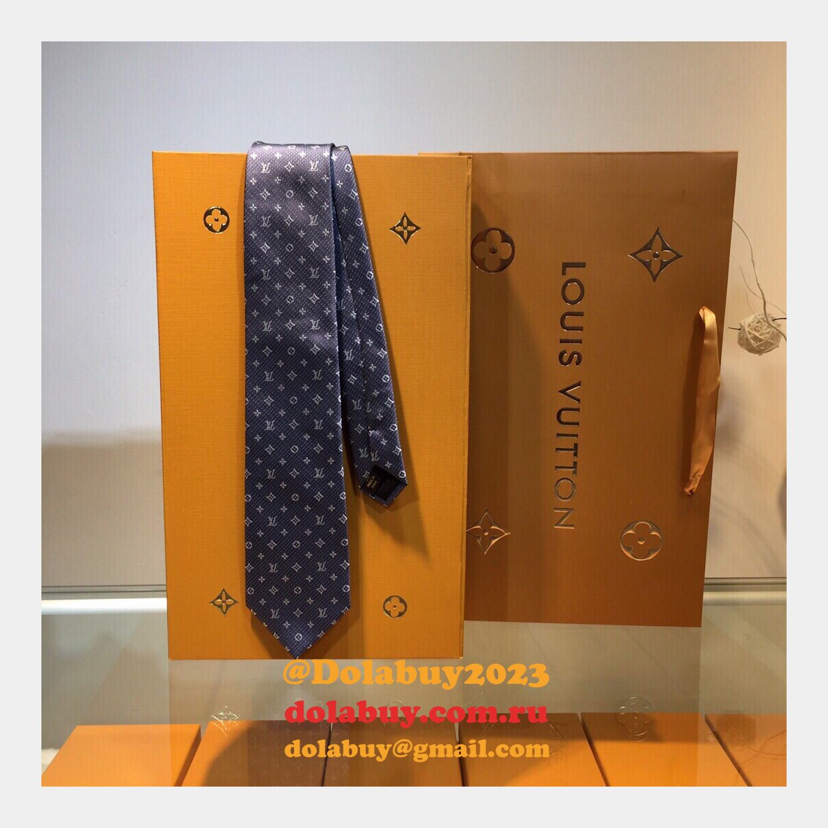 Louis Vuitton Monogram Classic Jacquard series Tie