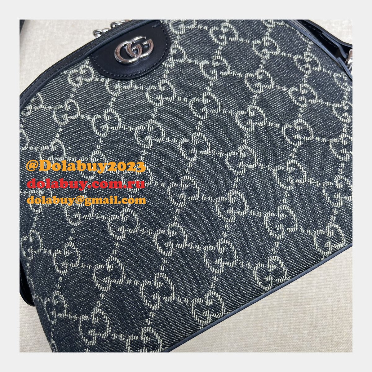 Quality Best Fake Black Ophidia GG 499621 Shoulder Fashion Bag