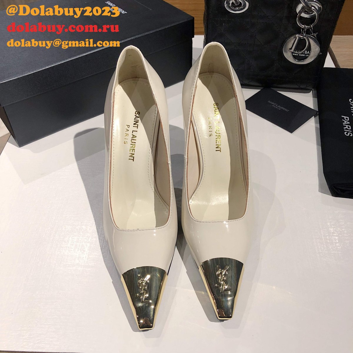 Top Quality SAINT LAURENT KNOCKOFF Pumps In Patent Leather