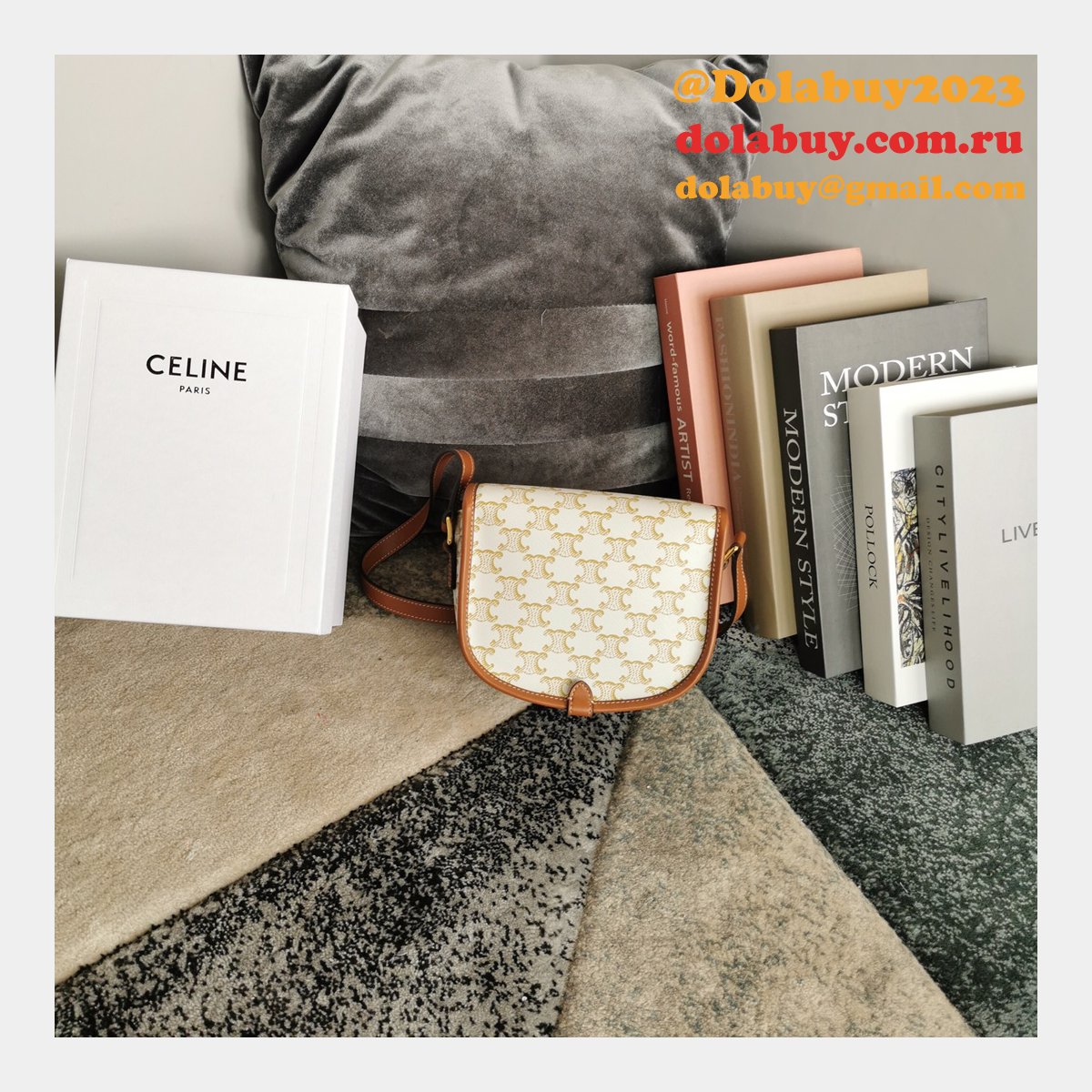 Celine Best Quality Designer Folco Besace 191502 Replica Bags