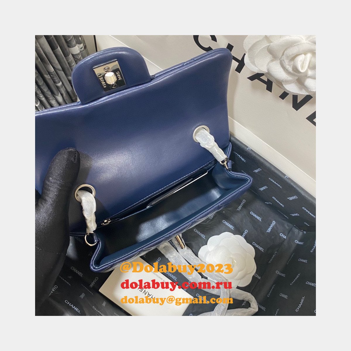 Top Quality CC Lambskin Flap Bag 1116 20CM