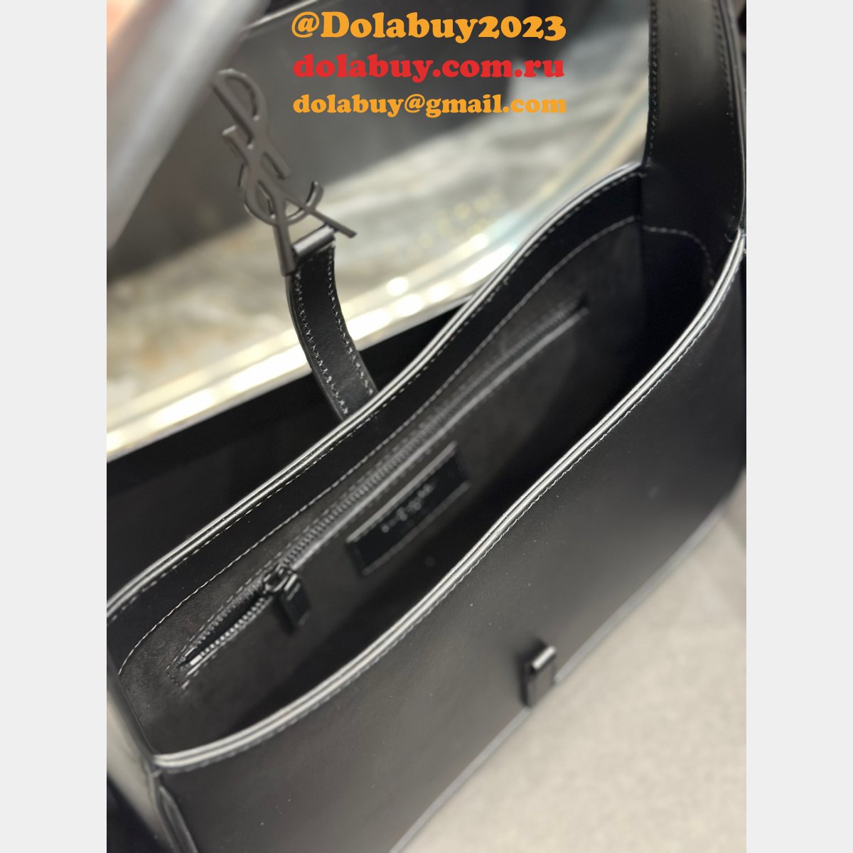 YSL High Quality Replica 657228 Perfect Black Hobo Bag